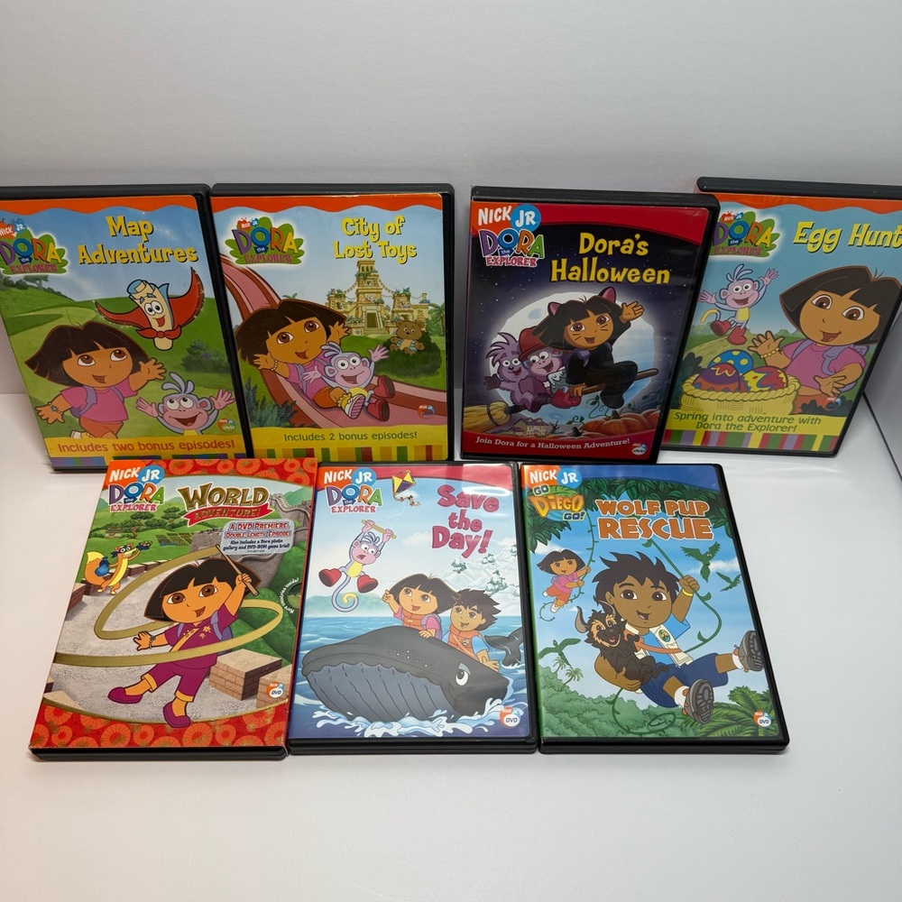 Dora The Explorer and Diego DVD lot of 7